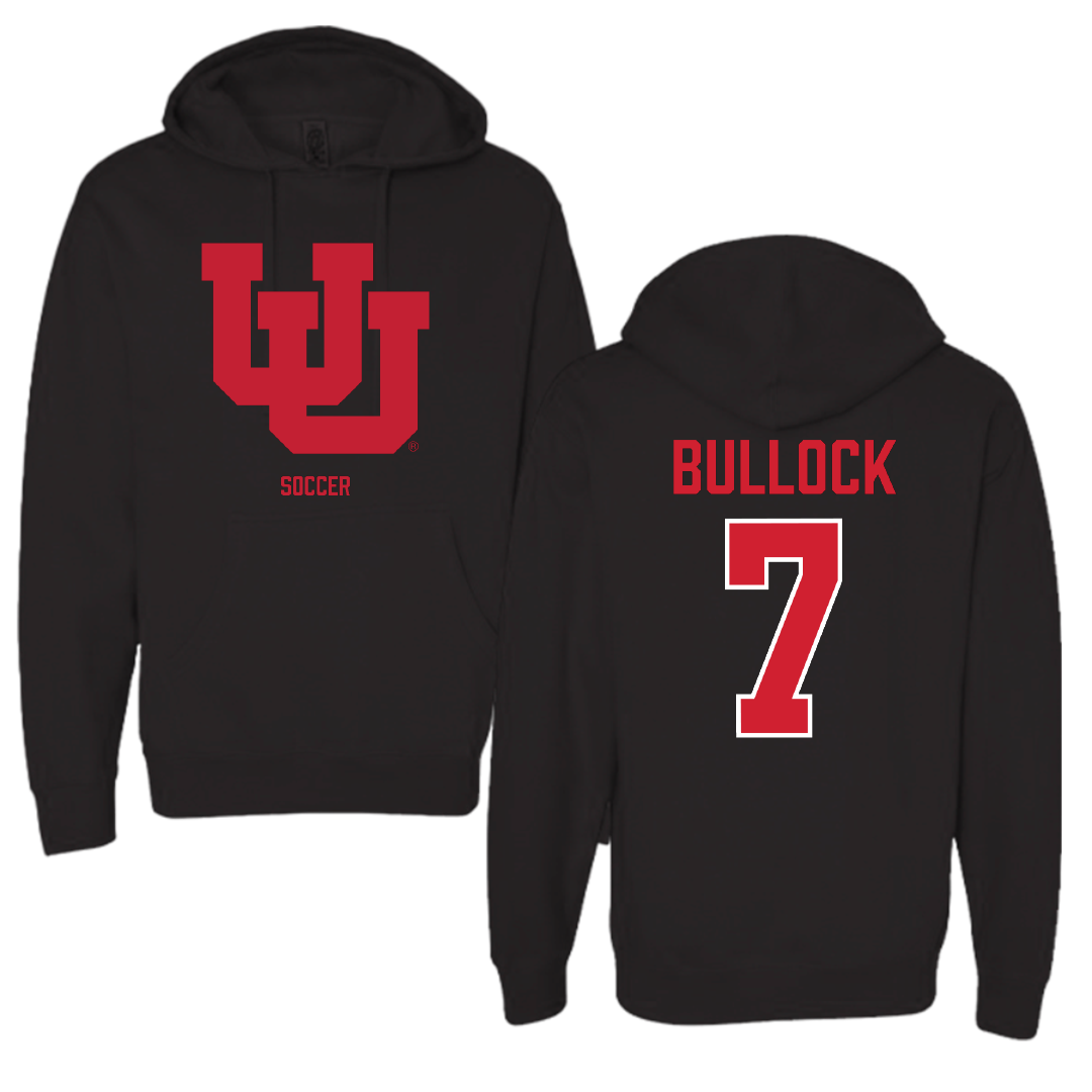 University of Utah Soccer (W) Black Block Hoodie - #7 Kelly Bullock