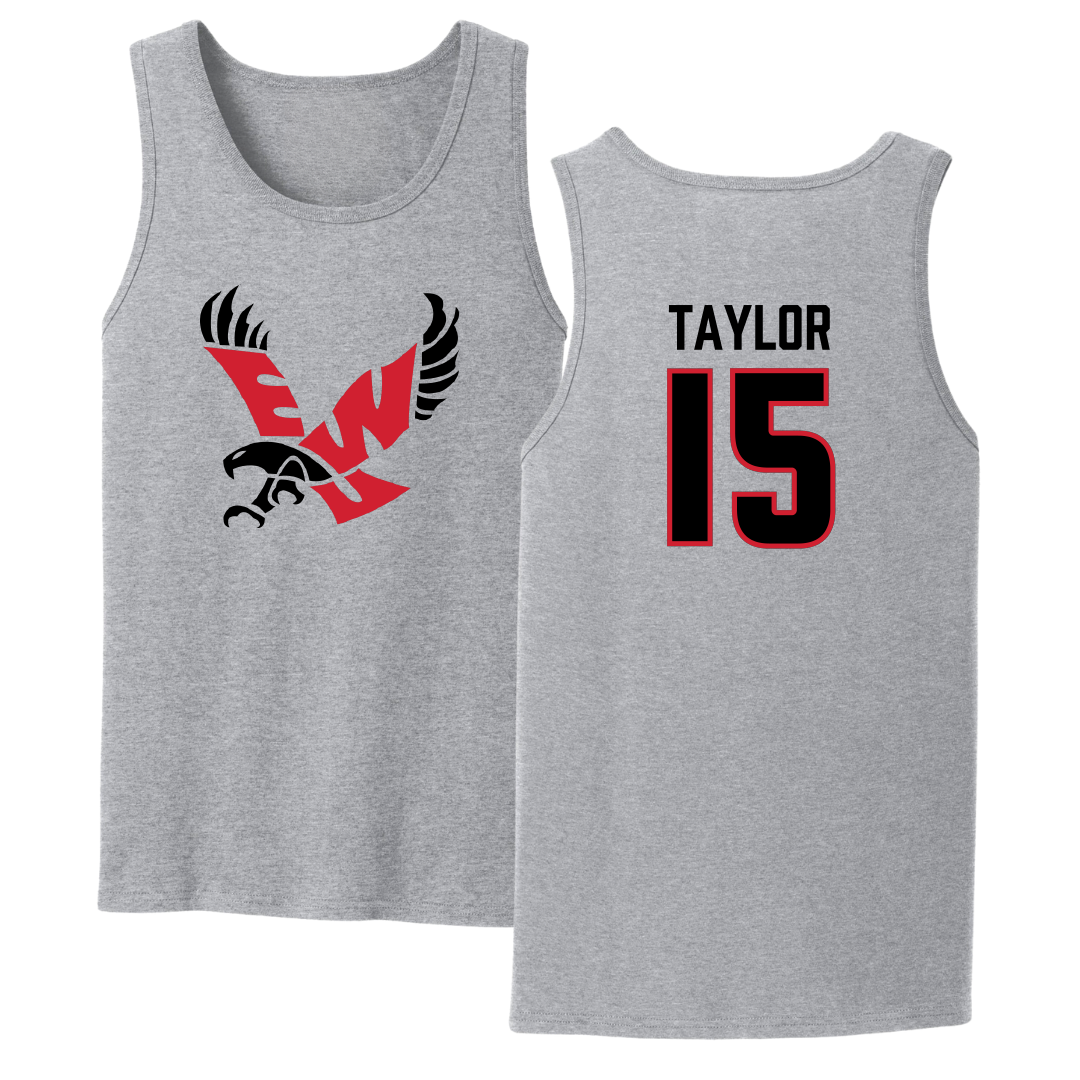 Eastern Washington University Football Sport Gray Tank Top - #15 Jared Taylor