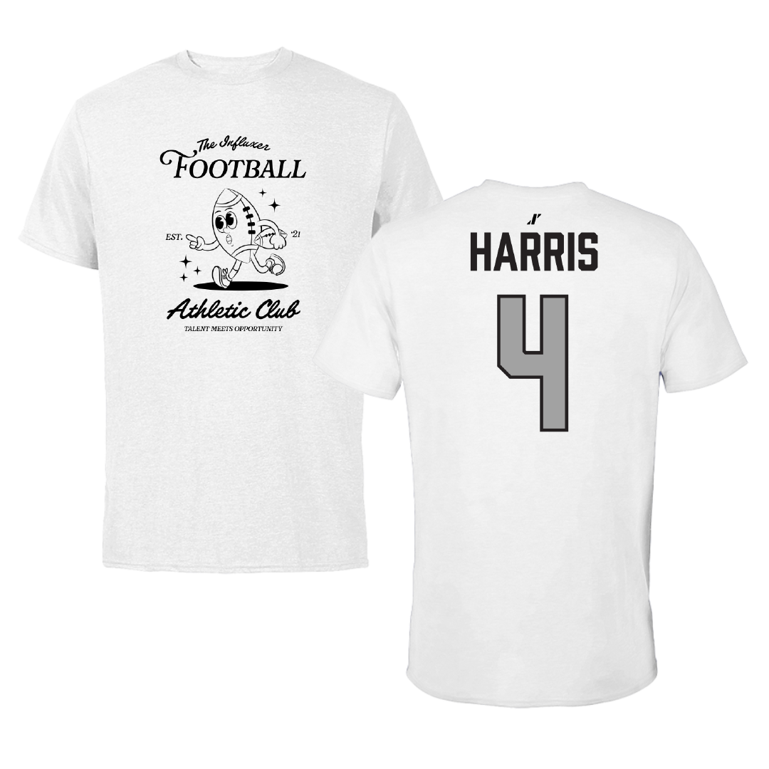 Football White Influxer Athletic Club Tee - #4 Damashja Harris