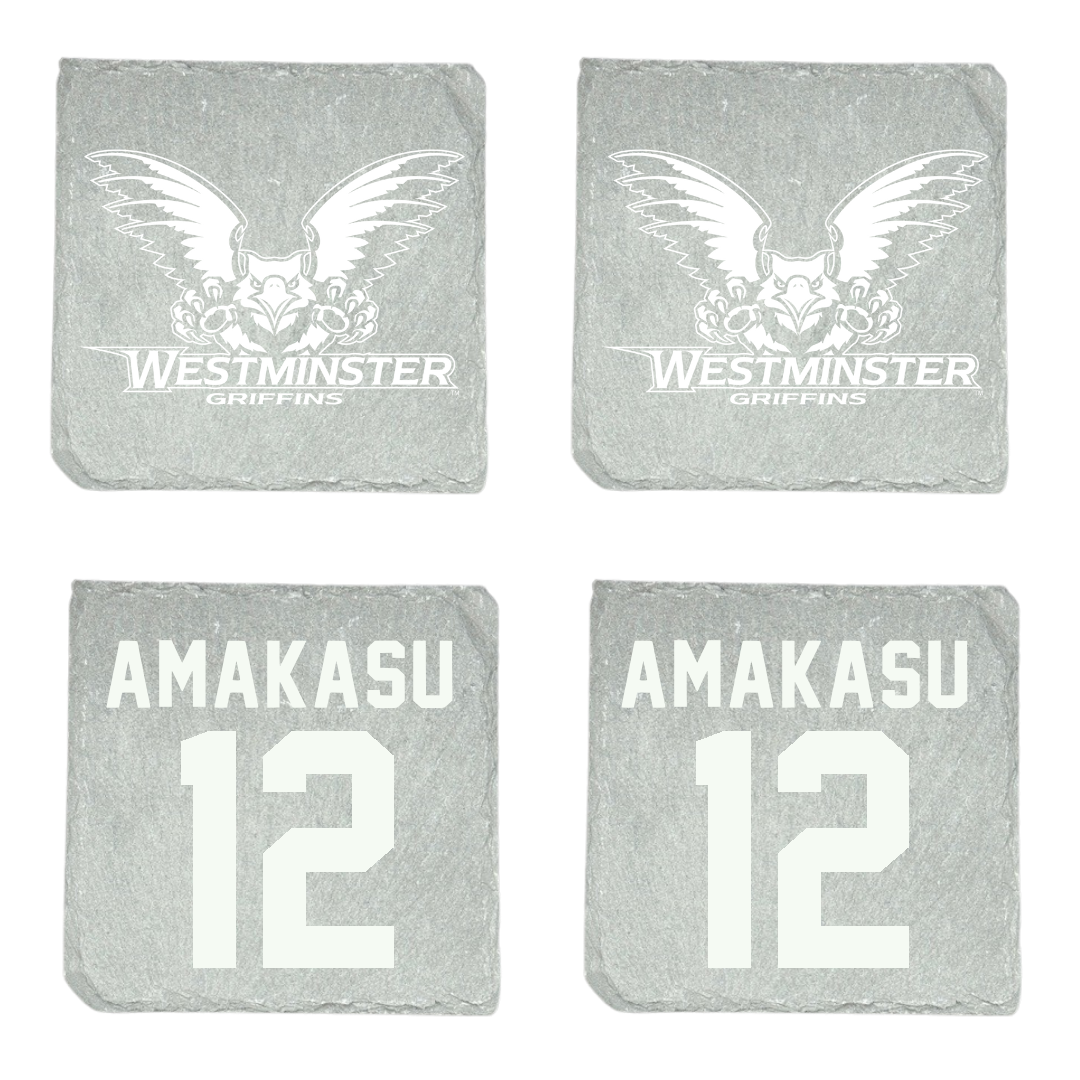 Westminster University (Utah) Basketball Stone Coaster (4 Pack)  - #12 Peter Amakasu