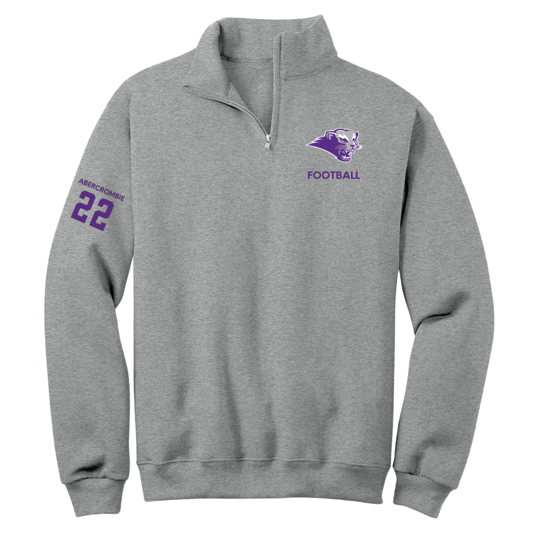 Southwest Baptist University Football Sport Gray Quarter-Zip - #22 Jordan Abercrombie