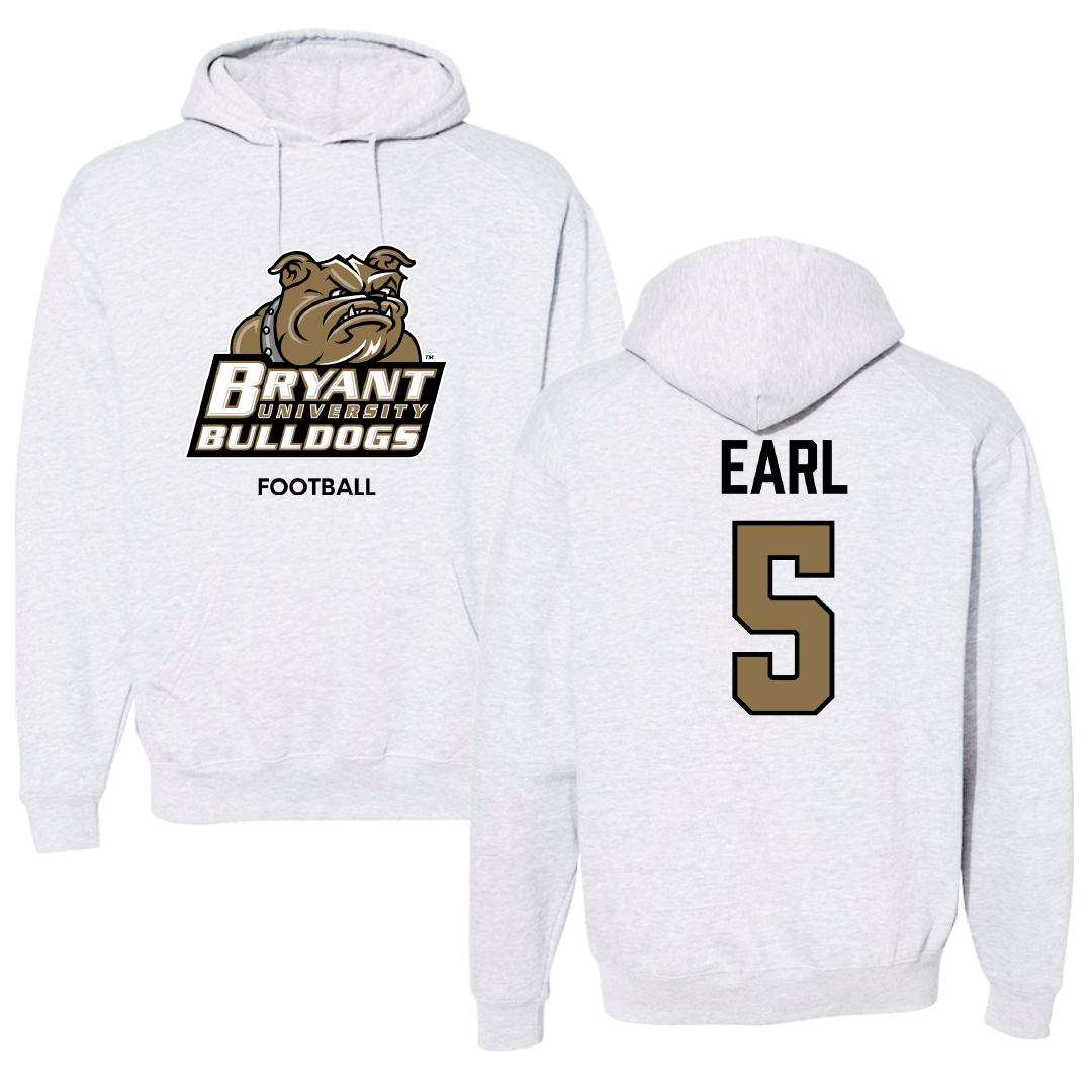 Bryant University Football Light Gray Hoodie - #5 Joshua Earl