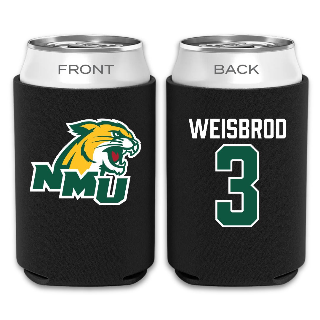 Northern Michigan University Basketball Black Can Cooler - #3 Max Weisbrod