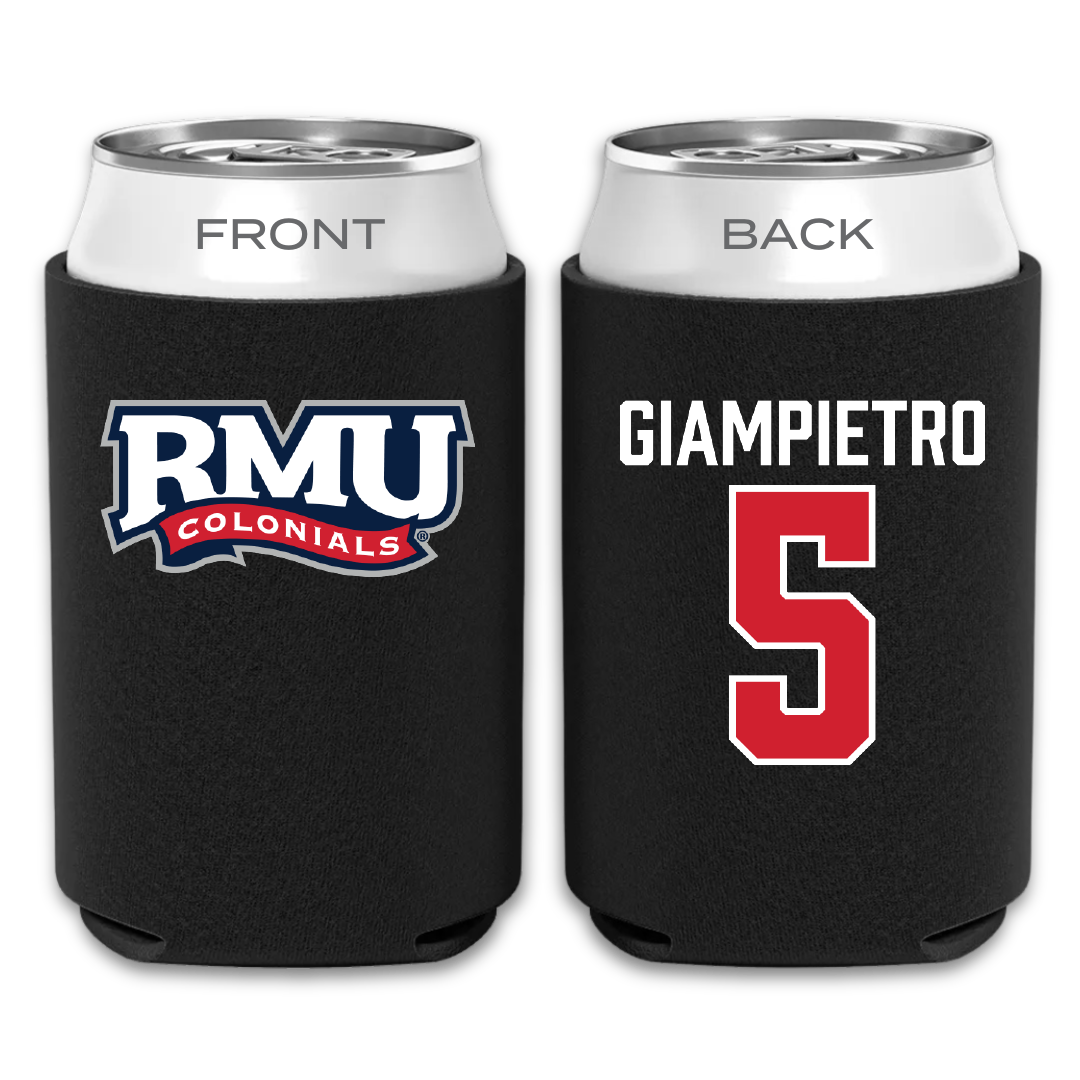 Robert Morris University Ice Hockey Black Can Cooler - #5 Alaina Giampietro