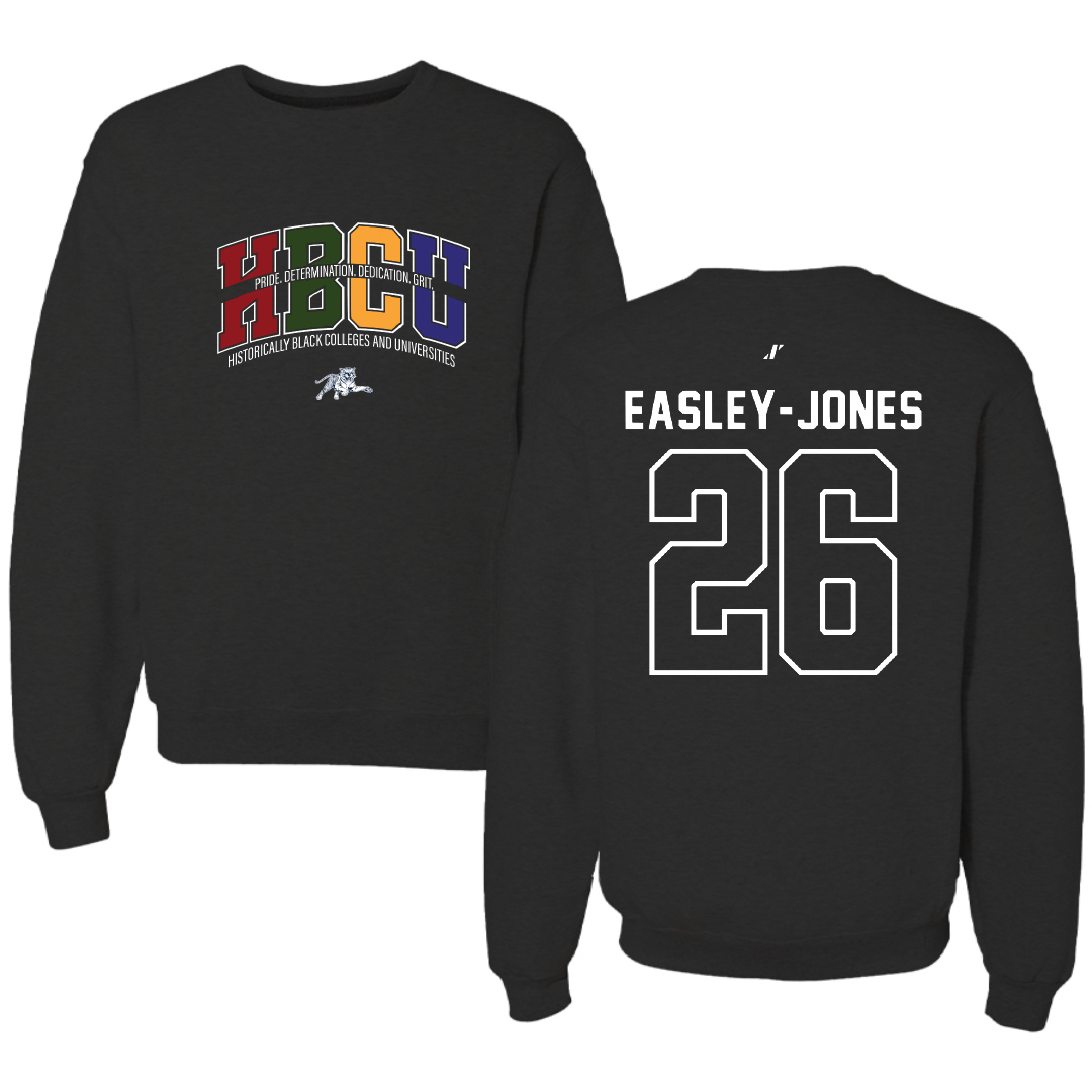 Jackson State University Football Black HBCU Crewneck - #26 Tavarious Easley-Jones
