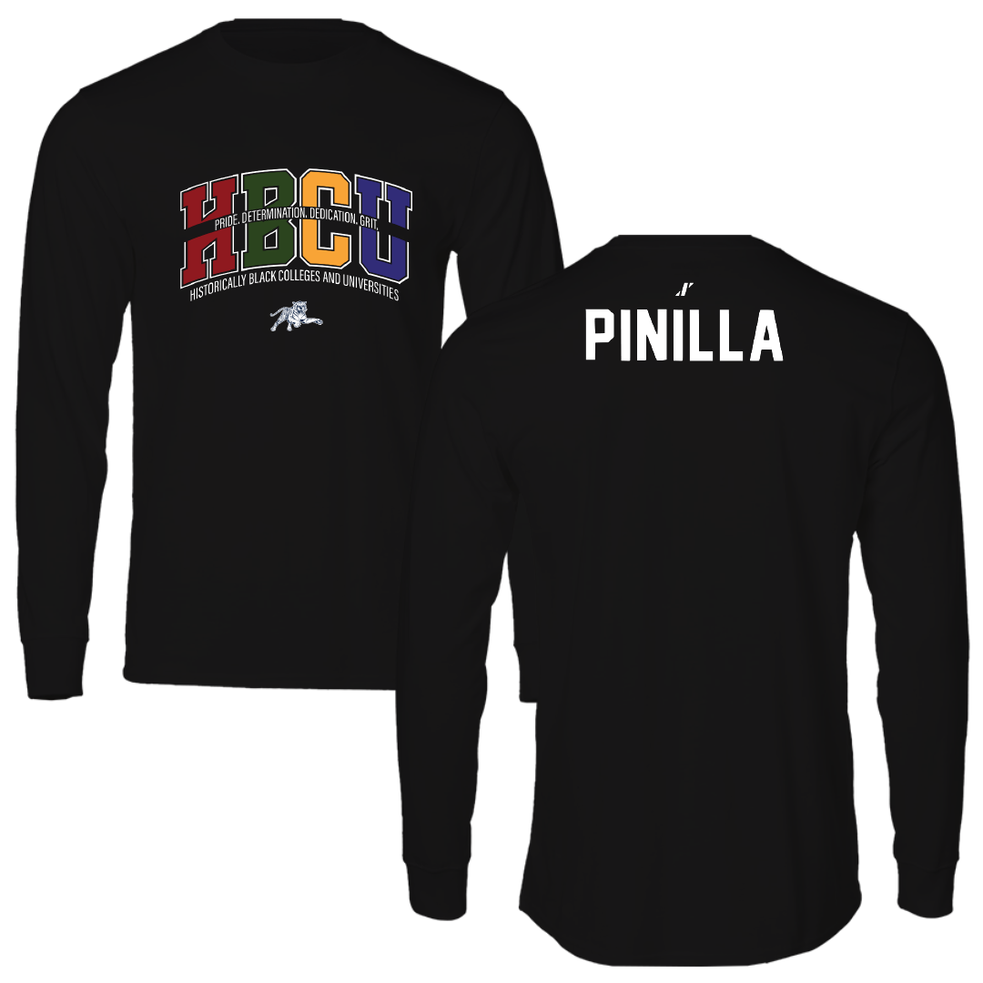Jackson State University Tennis Black HBCU Performance Long Sleeve - Alejandro Pinilla