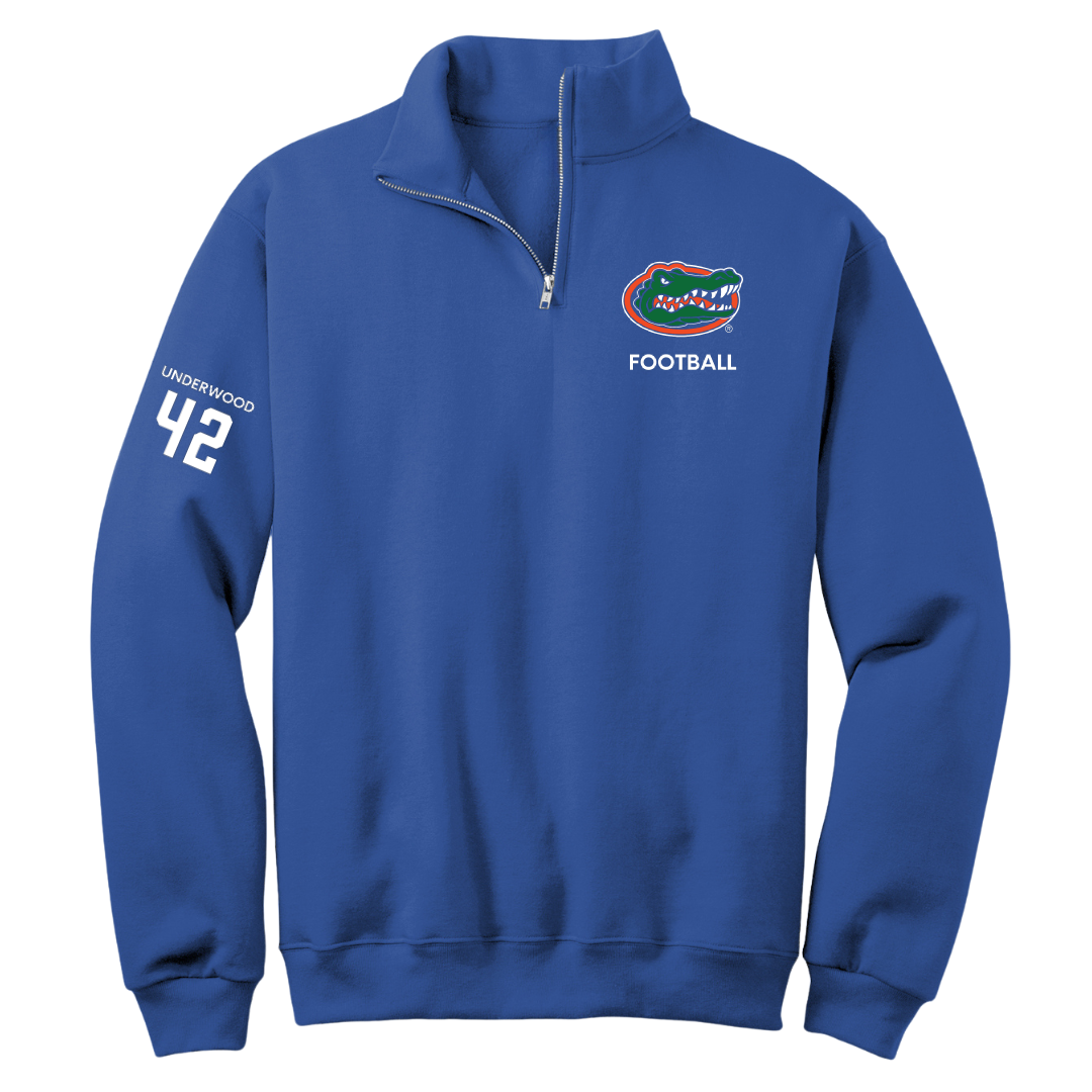 University of Florida Football Blue Quarter-Zip - #42 Rocco Underwood