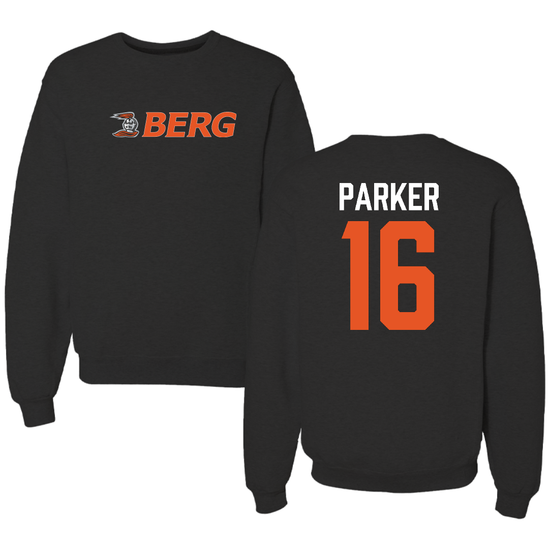 Heidelberg University Lacrosse Black Crewneck - #16 Colin Parker