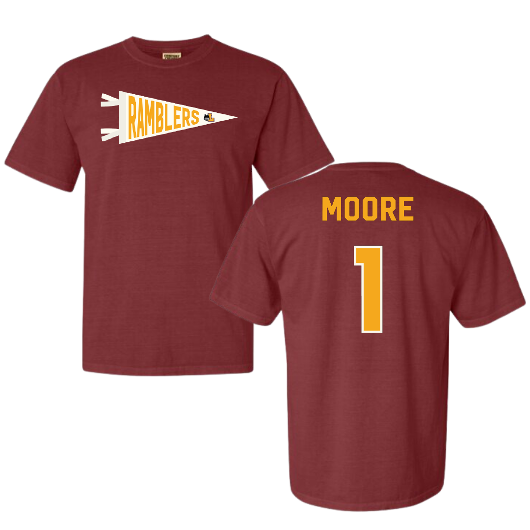 Loyola University-Chicago Basketball Maroon Pennant Comfort Colors Tee - #1 Aaliyah Moore