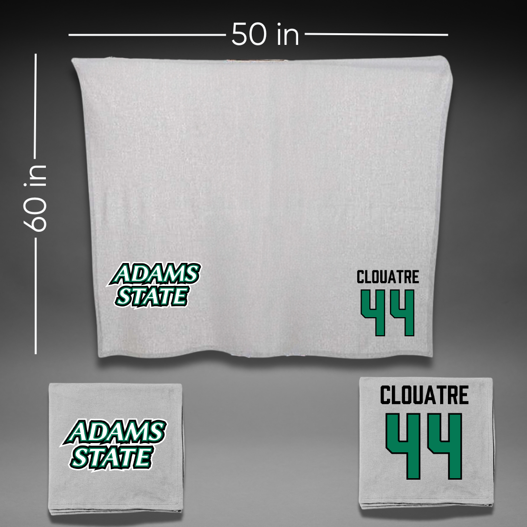 Adams State University Football Gray Blanket - #44 Anthony Clouatre