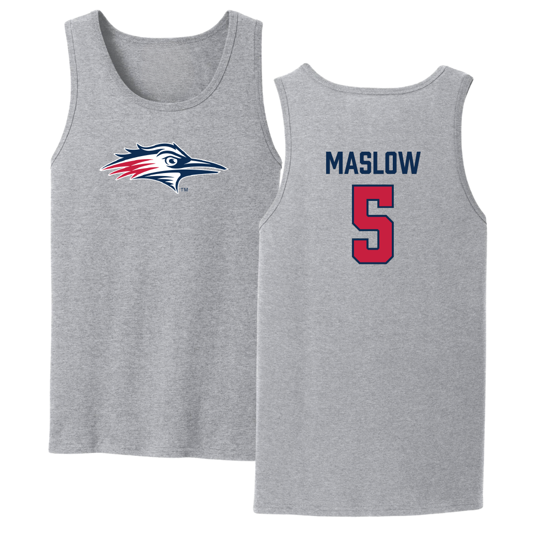 Metropolitan State University of Denver Basketball Sport Gray Tank Top - #5 Ryan Maslow