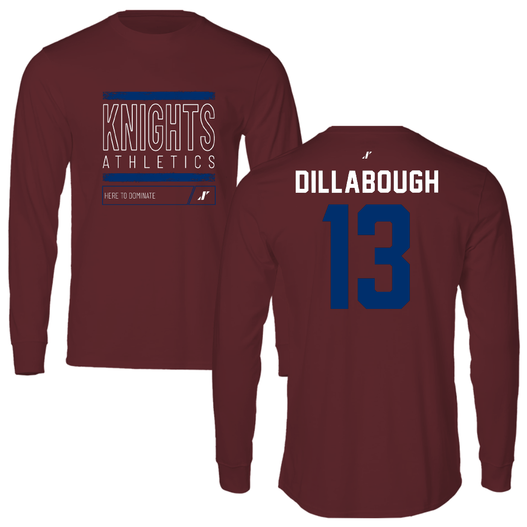 Fairleigh Dickinson University-Metropolitan Campus Lacrosse Maroon Dominate Performance Long Sleeve - #13 Karly Dillabough