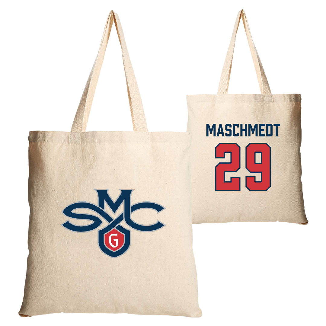 Saint Mary's College of California Soccer Tan Canvas Tote Bag - #29 Will Maschmedt