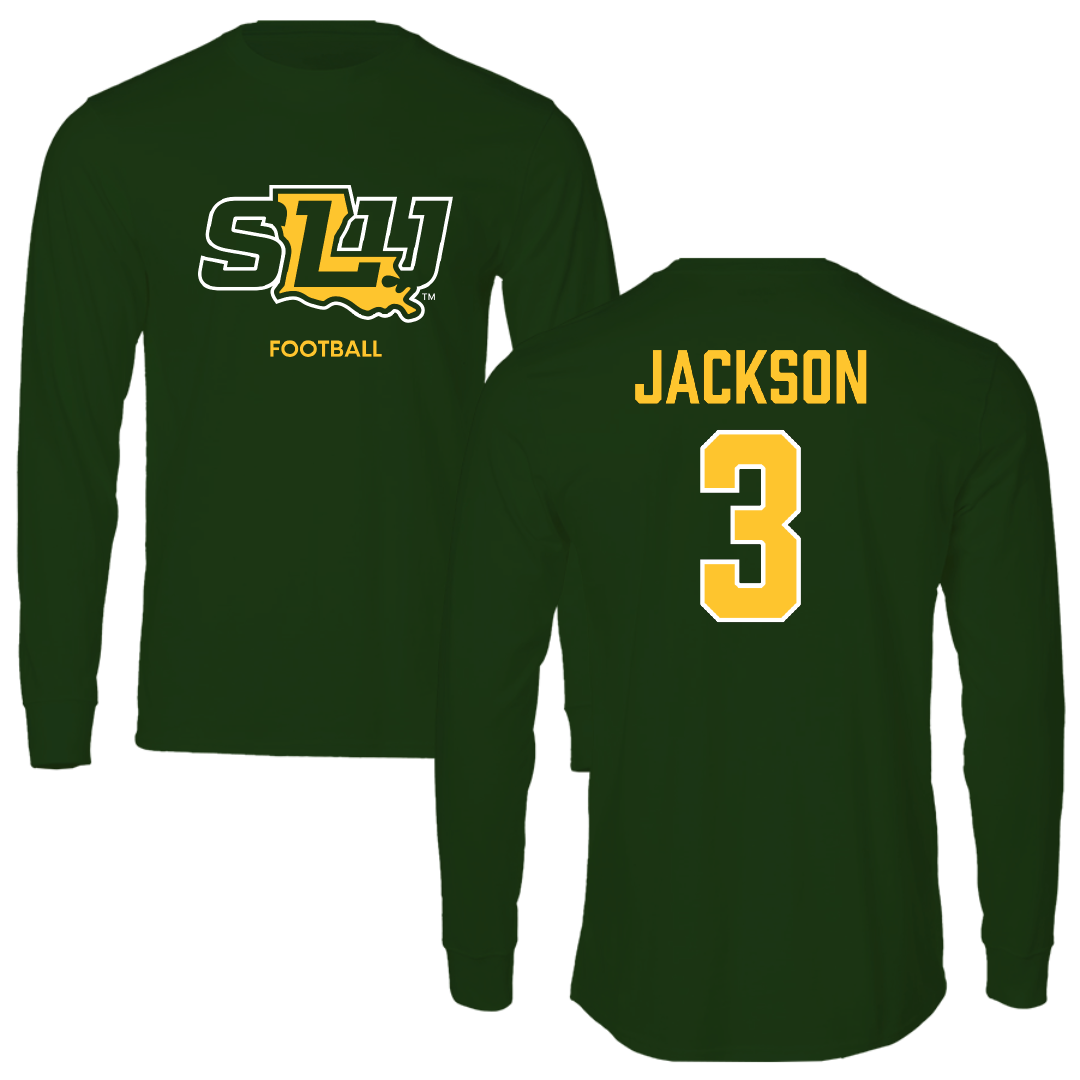 Southeastern Louisiana University Football Forest Green Long Sleeve - #3 Deantre Jackson