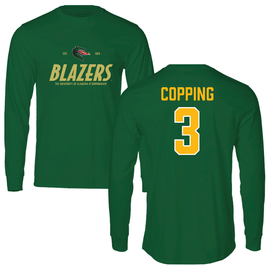 University of Alabama at Birmingham Beach Volleyball Green General Long Sleeve - #3 Arden Copping