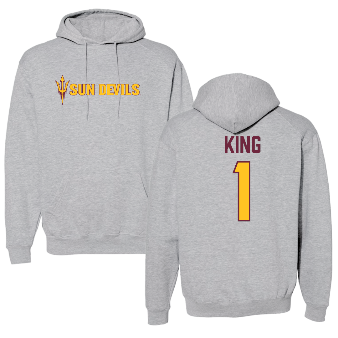 Arizona State University Baseball Sport Gray Hoodie - #1 Matt King