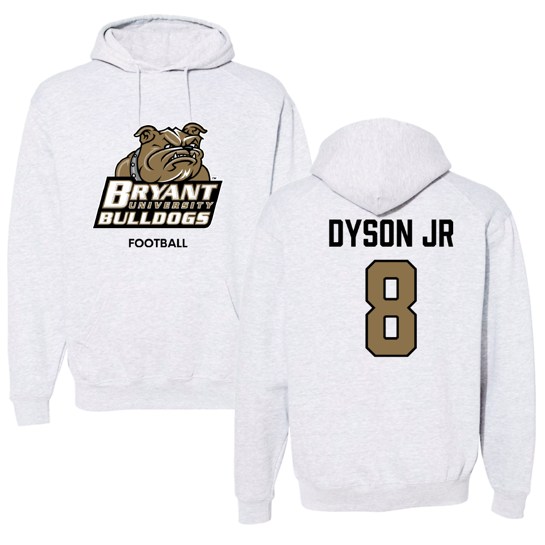 Bryant University Football Light Gray Hoodie - #8 Kenny Dyson Jr