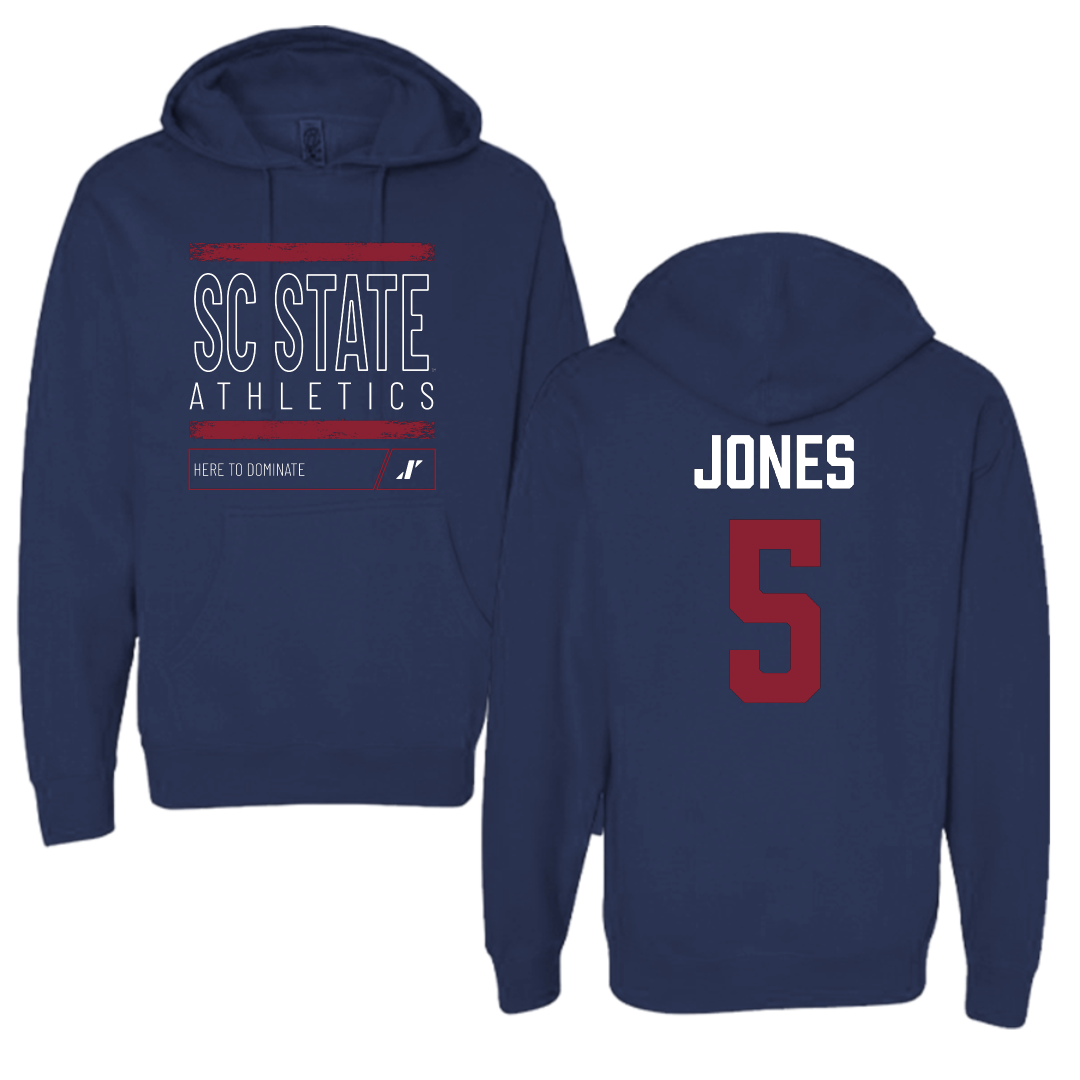 South Carolina State University Football Navy Dominate Hoodie - #5 Tyler Jones