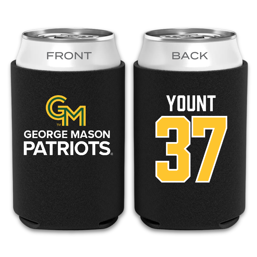 George Mason University Baseball Black Can Cooler - #37 Britt Yount