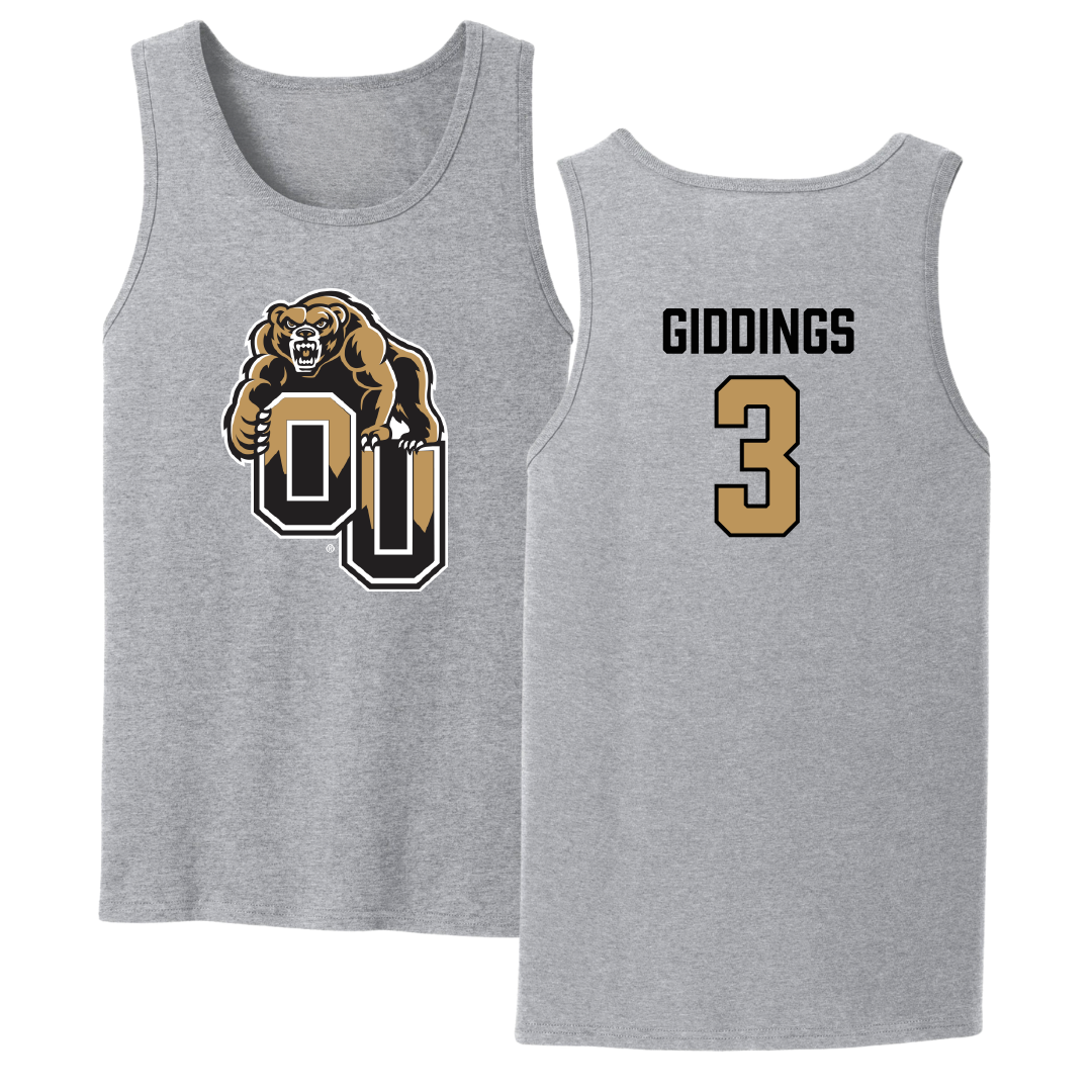 Oakland University Soccer (W) Sport Gray Tank Top - #3 Bailey Giddings