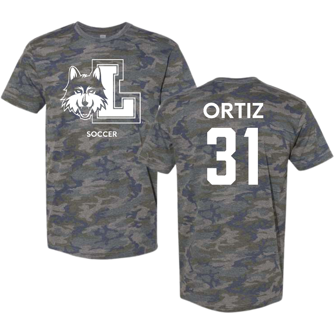 Loyola University-Chicago Soccer (M) Vintage Camo Tee - #31 Alex Ortiz