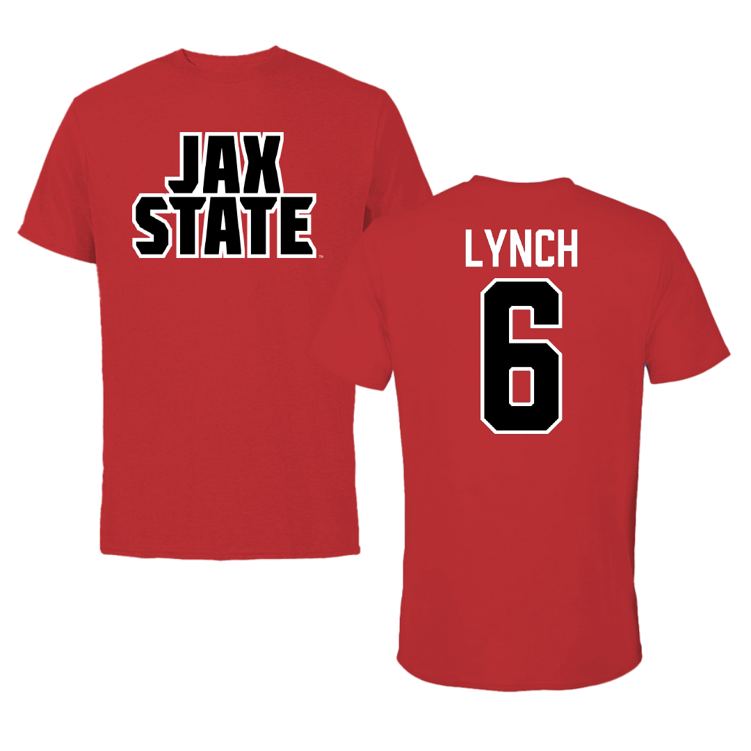 Jacksonville State University Beach Volleyball Red Tee - #6 Carley Lynch