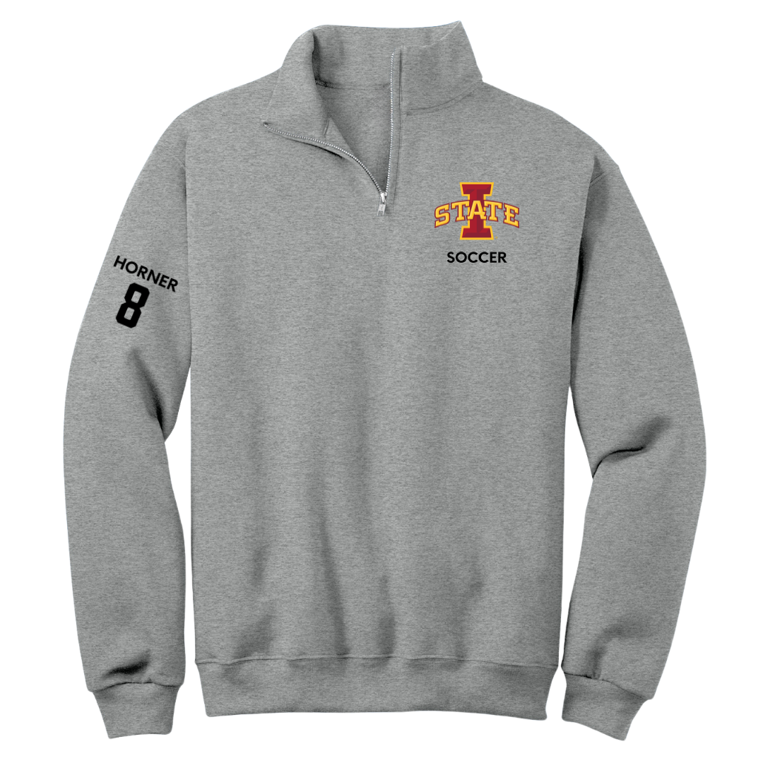 Iowa State University Soccer (W) Sport Gray Quarter-Zip - #8 Avery Horner