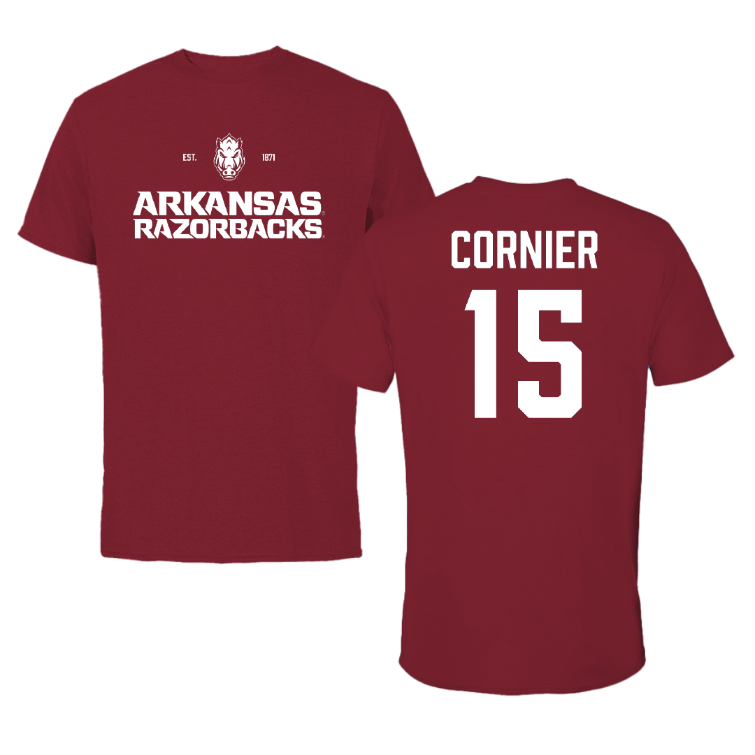 University of Arkansas Volleyball (W) Cardinal General Tee - #15 Gabriela Cornier
