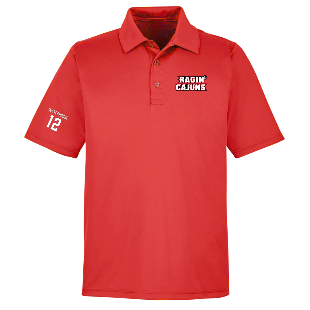 University of Louisiana at Lafayette Soccer (W) Red Polo - #12 Hailly Waterhouse