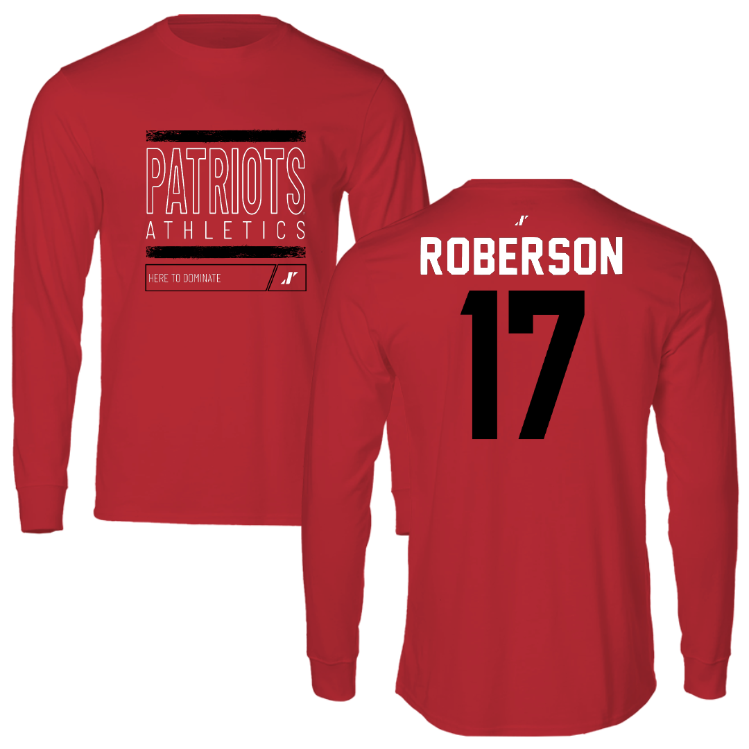 Dallas Baptist University Soccer Red Dominate Performance Long Sleeve - #17 Haley Roberson
