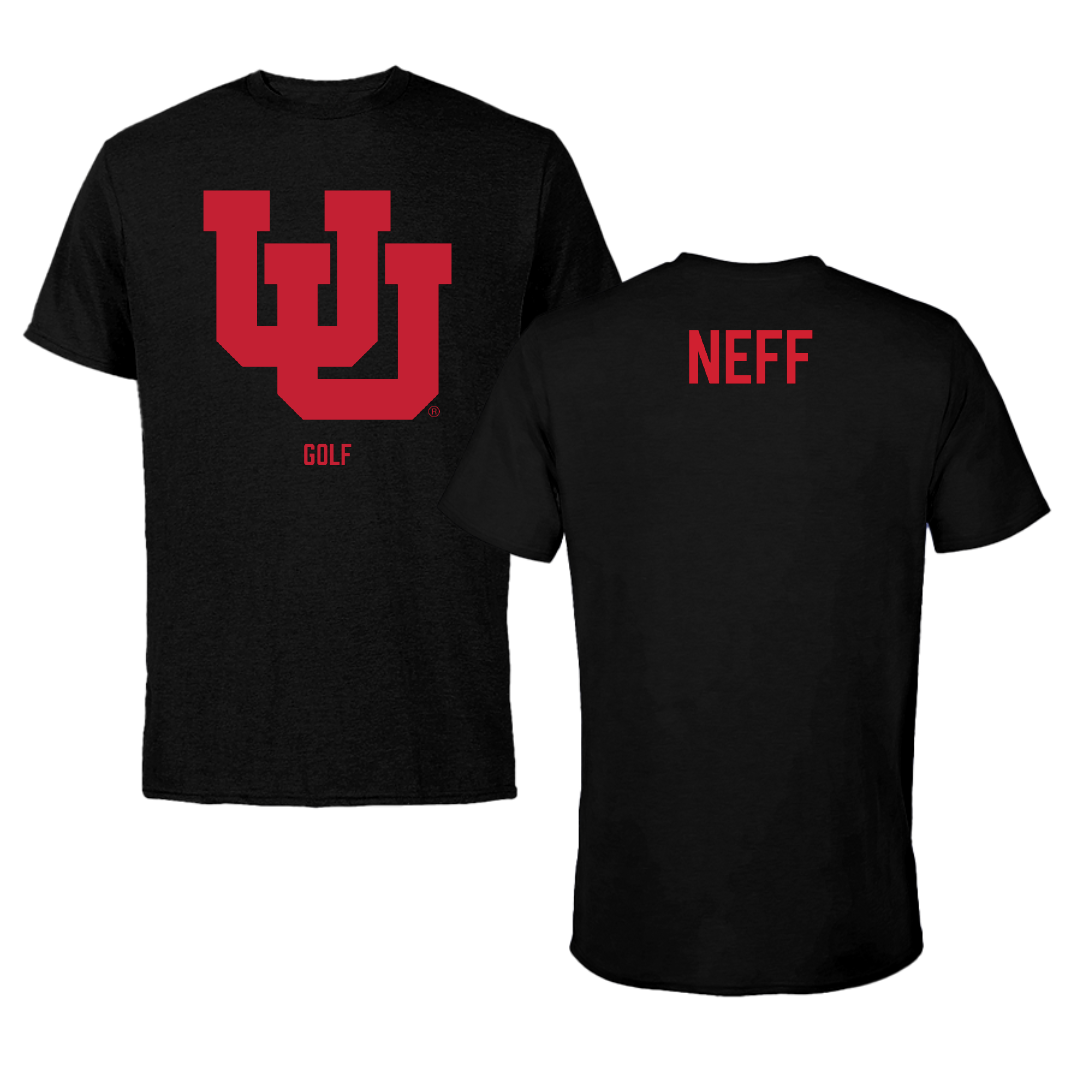 University of Utah Golf (M) Black Tee - Zack Neff