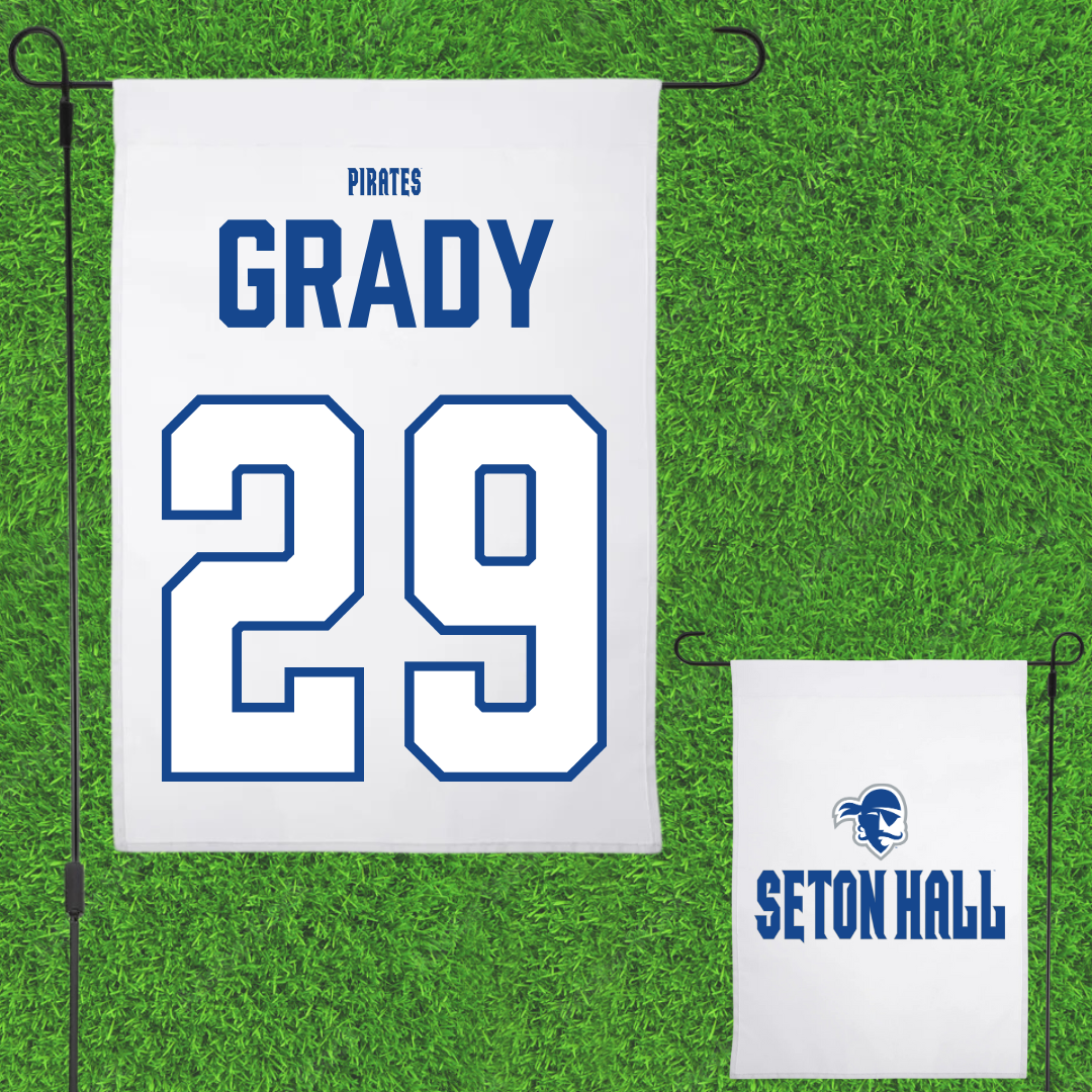 Seton Hall University Baseball White Garden Flag - #29 Shea Grady