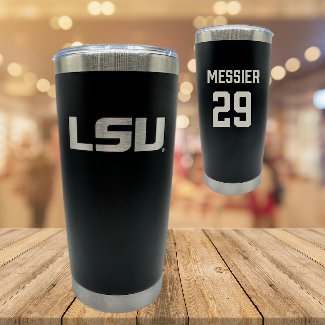 Louisiana State University Beach Volleyball Black Stainless Steel Tumbler - #29 Amaya Messier