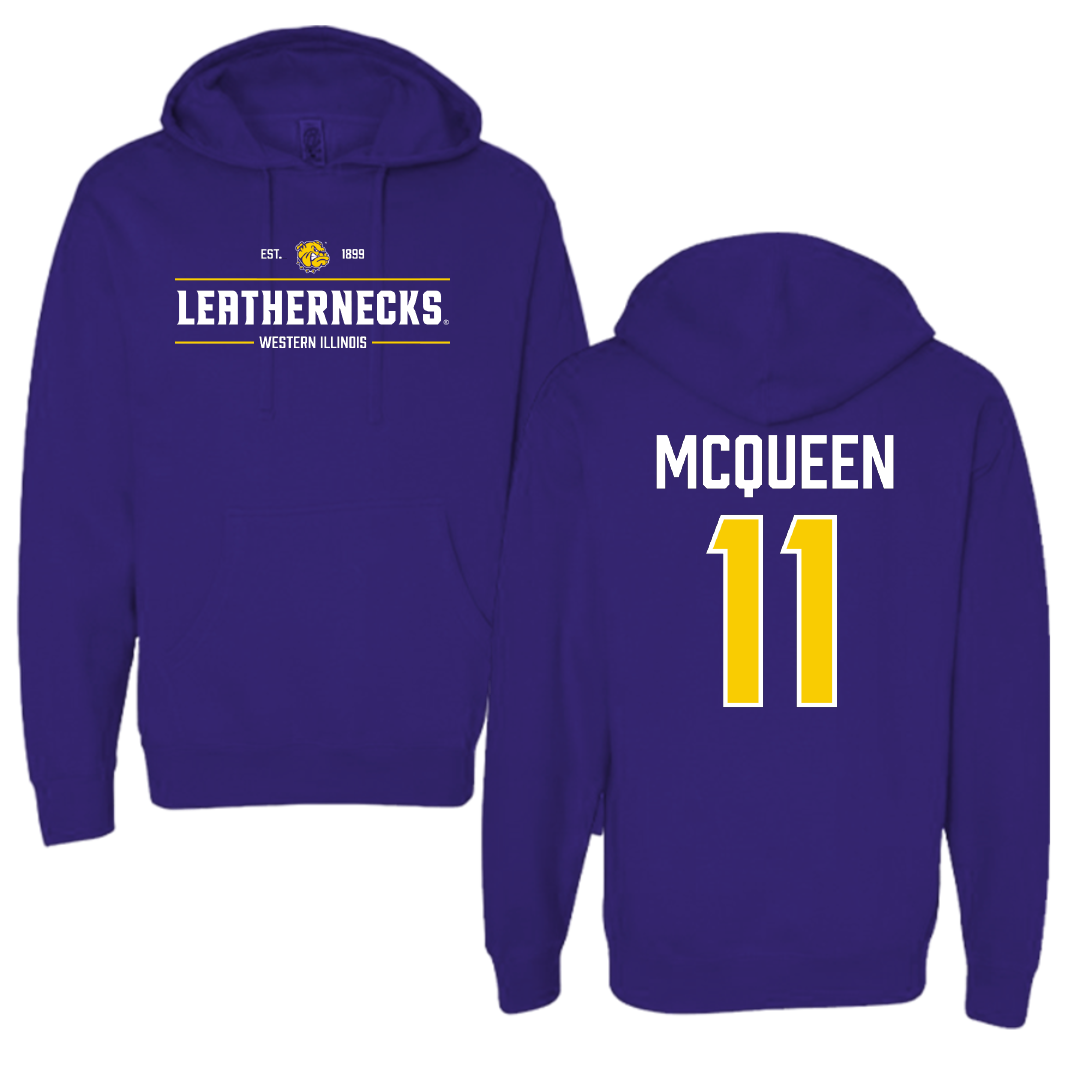Western Illinois University Softball Purple General Hoodie - #11 Tori McQueen