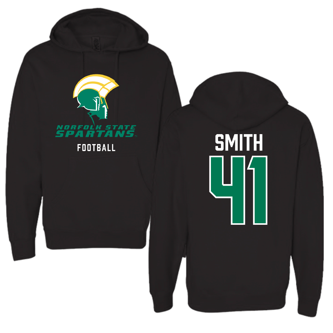 Norfolk State University Football Black Hoodie - #41 Jayden Smith