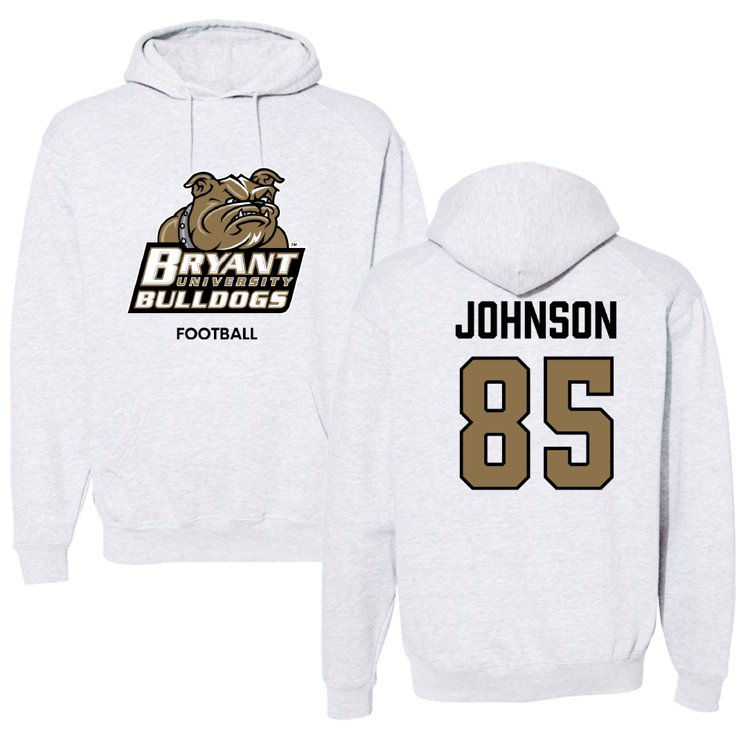 Bryant University Football Light Gray Hoodie - #85 Patrick Johnson