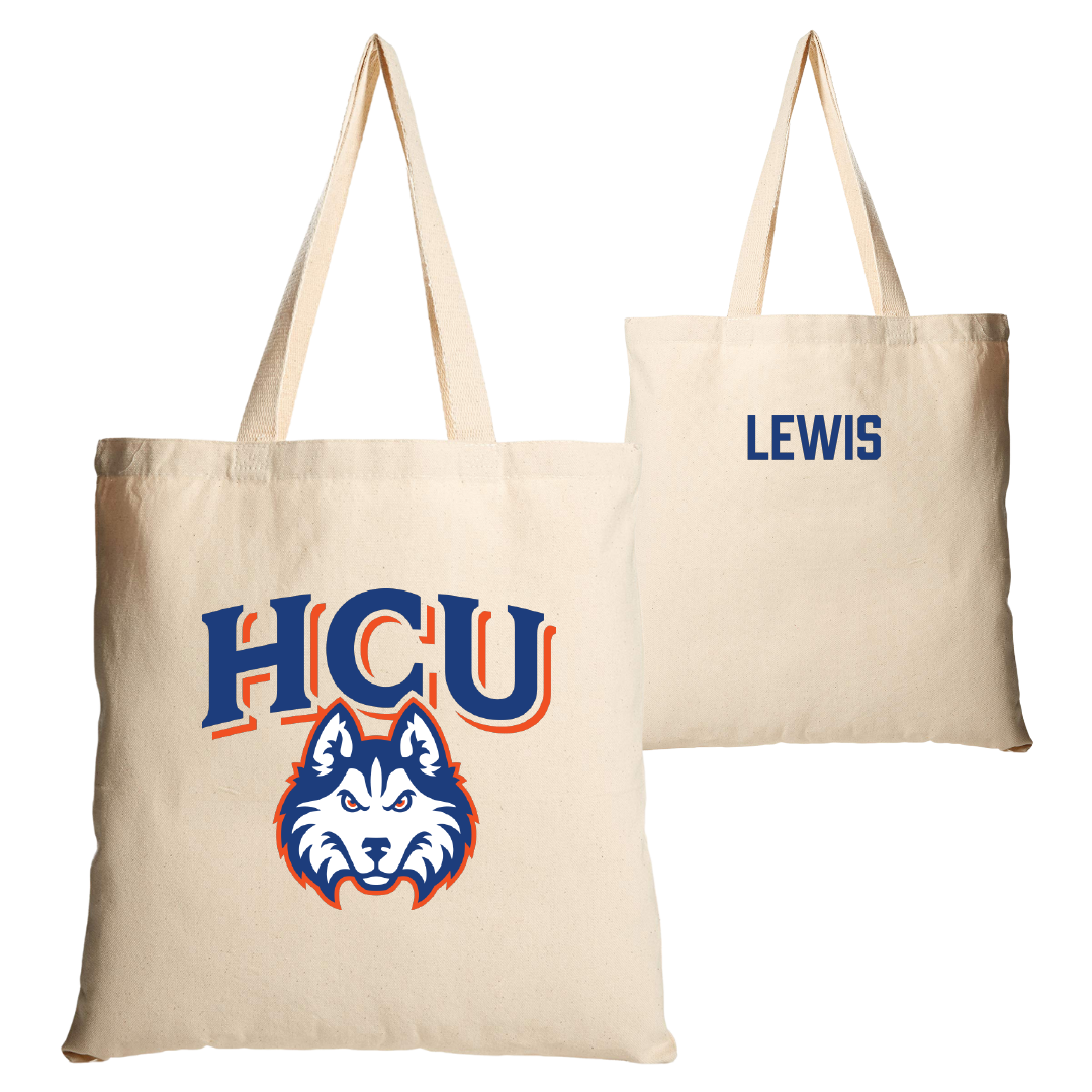 Houston Christian University Football Tan Canvas Tote Bag - Darius Lewis