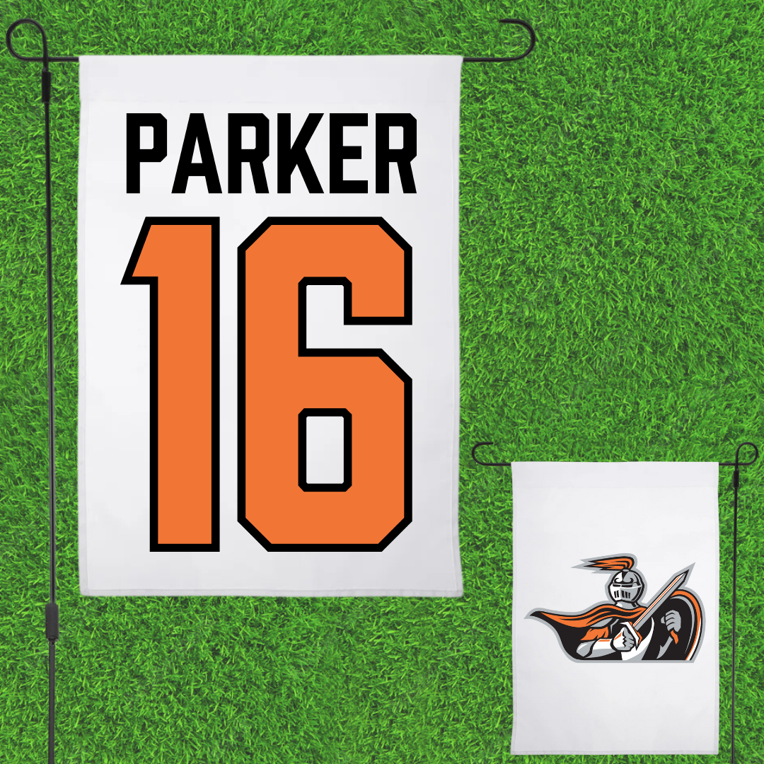 Heidelberg University Lacrosse White Garden Flag - #16 Colin Parker