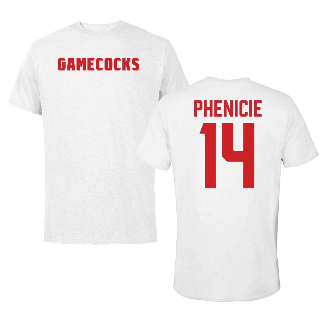 Jacksonville State University Volleyball White Tee - #14 Parker Phenicie