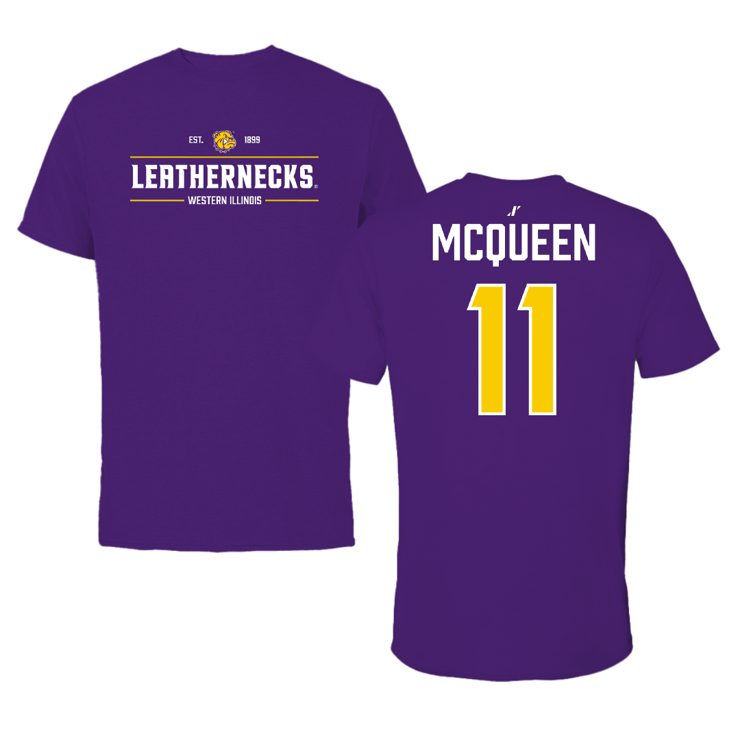 Western Illinois University Softball Purple General Tee - #11 Tori McQueen