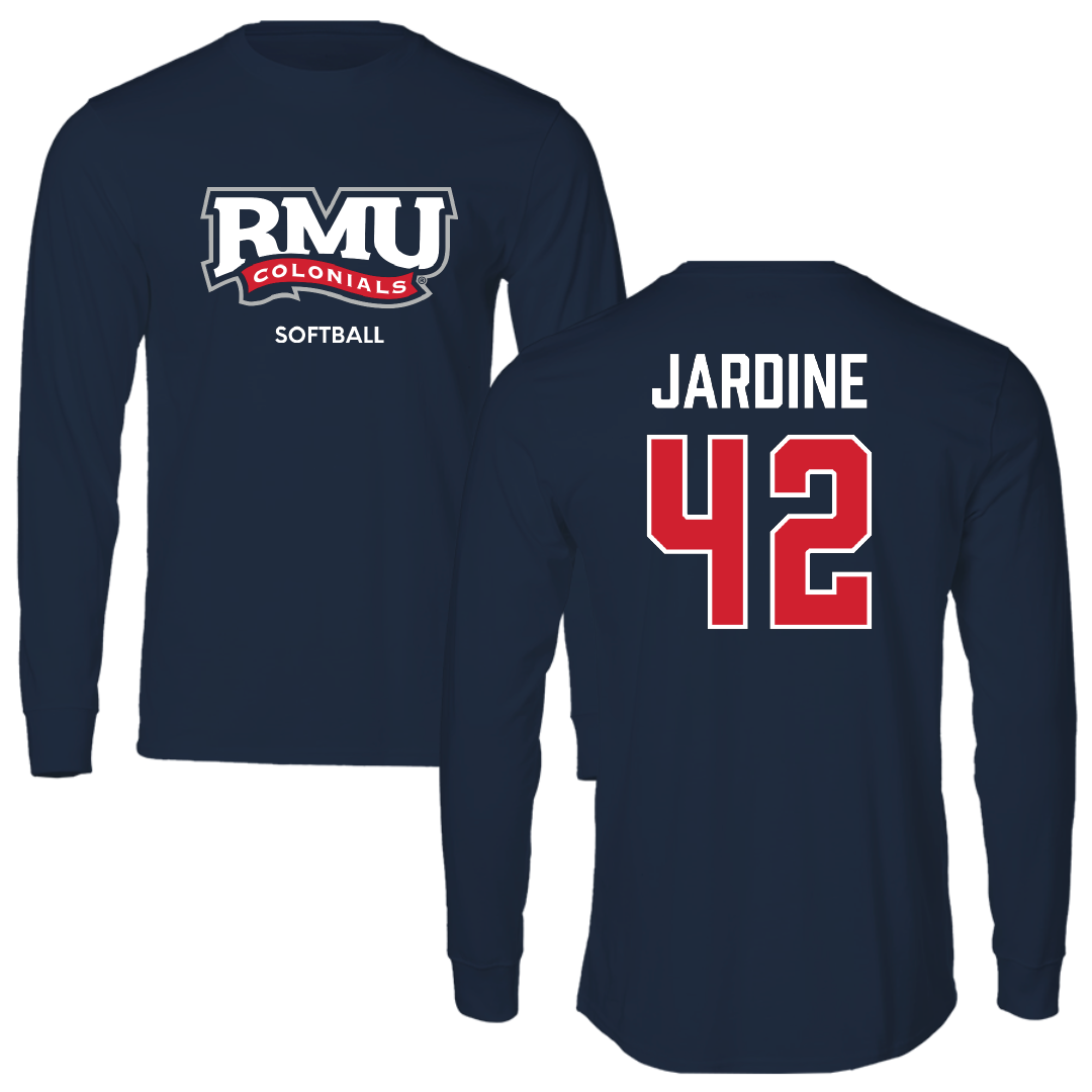 Robert Morris University Softball Navy RMU Long Sleeve - #42 Katlyn Jardine