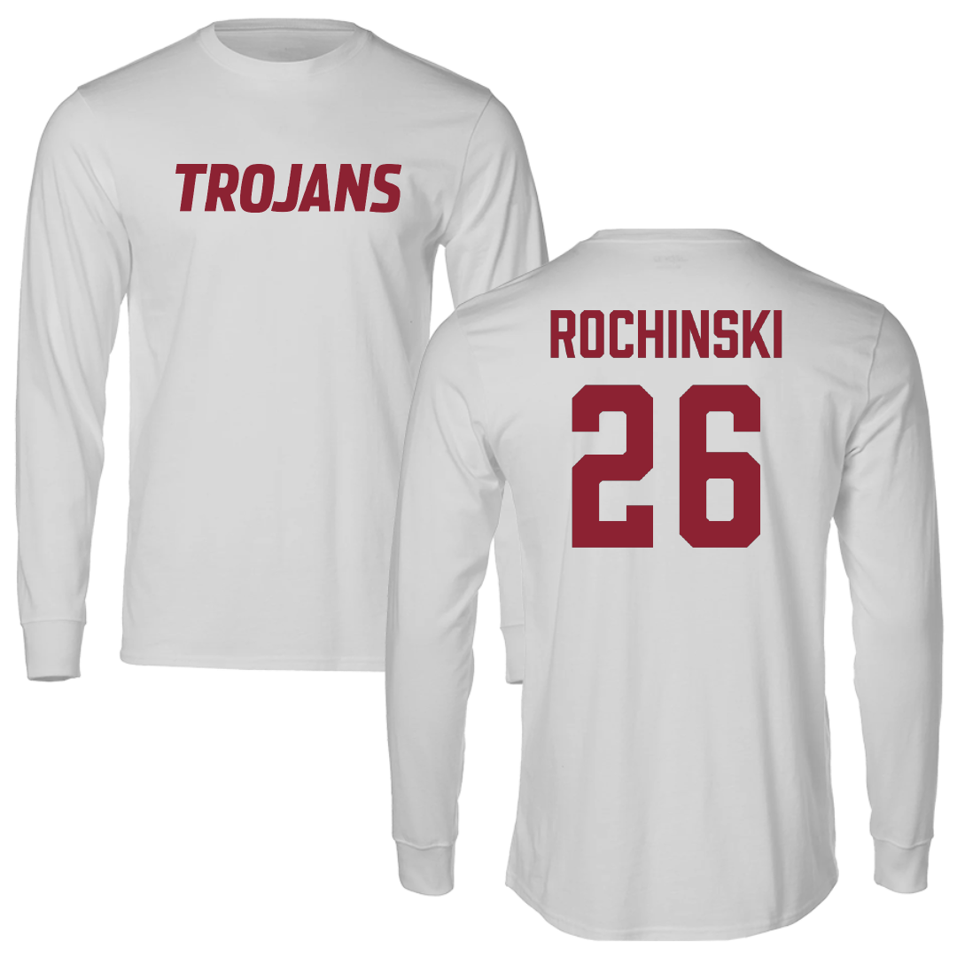 Troy University Softball Light Gray Performance Long Sleeve - #26 Kalee Rochinski