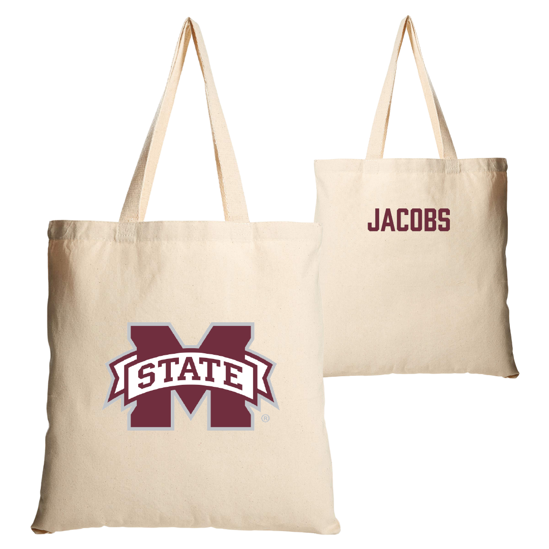 Mississippi State University TF and XC Tan Canvas Tote Bag - Cyrus Jacobs