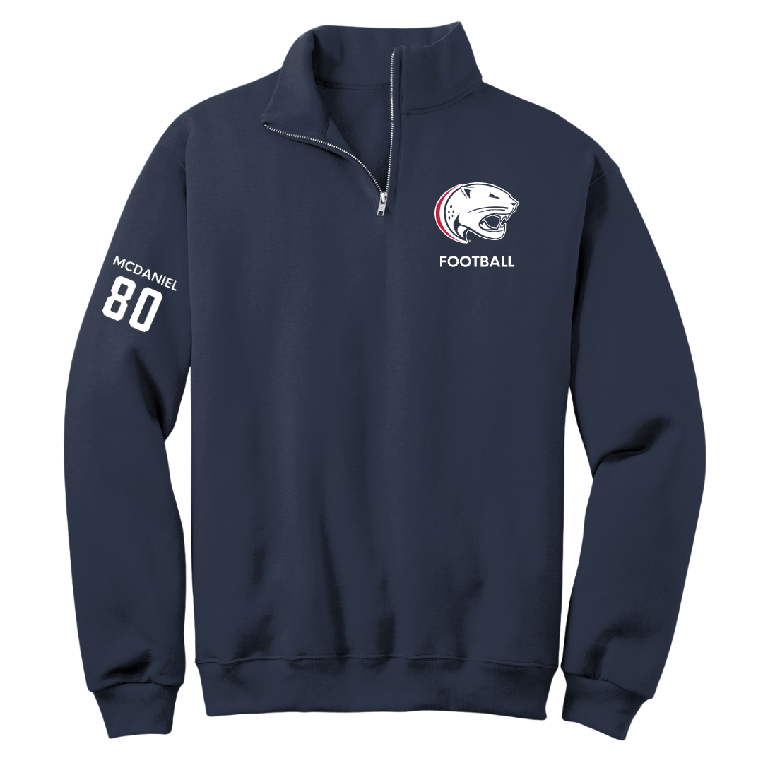 University of South Alabama Football Navy Quarter-Zip - #80 Hollis McDaniel