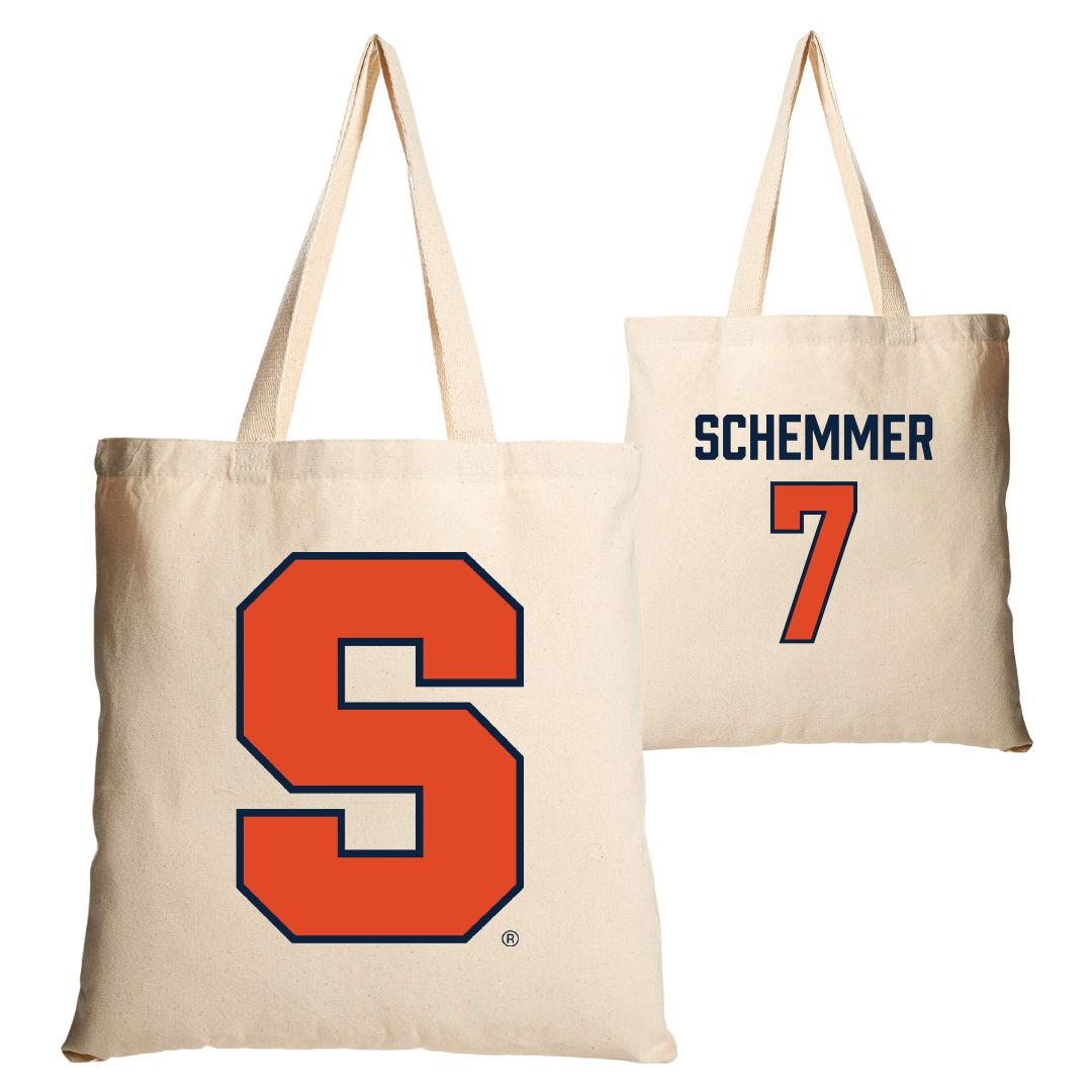 Syracuse University Softball Tan Canvas Tote Bag - #7 Peyton Schemmer