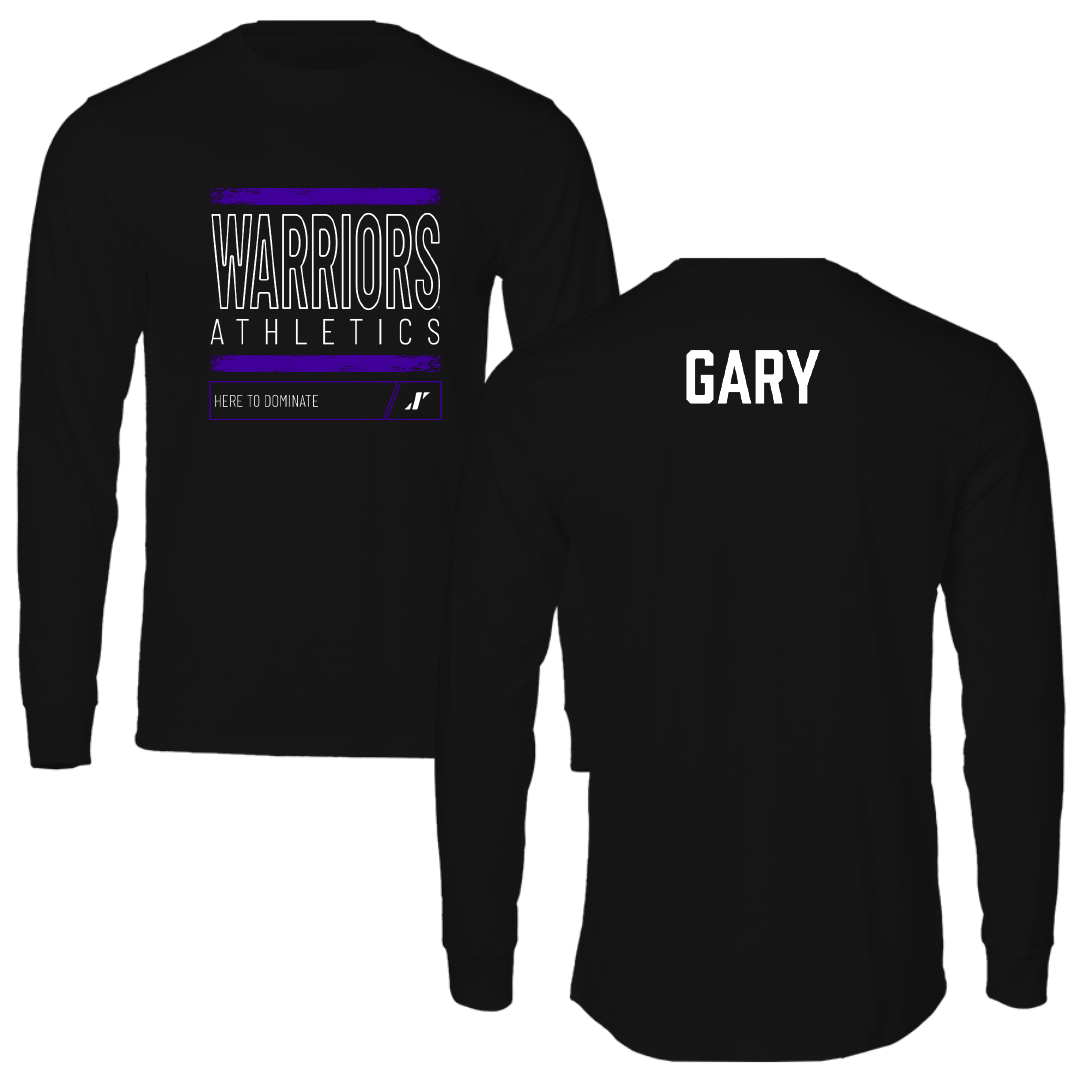 Winona State University Tennis Black Dominate Long Sleeve - Skylar Gary