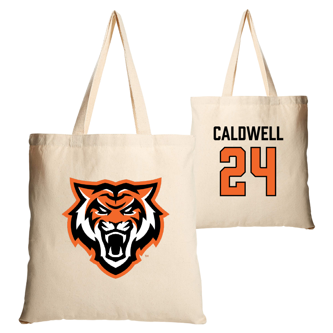 Idaho State University Basketball (W) Tan Canvas Tote Bag - #24 Aspen Caldwell