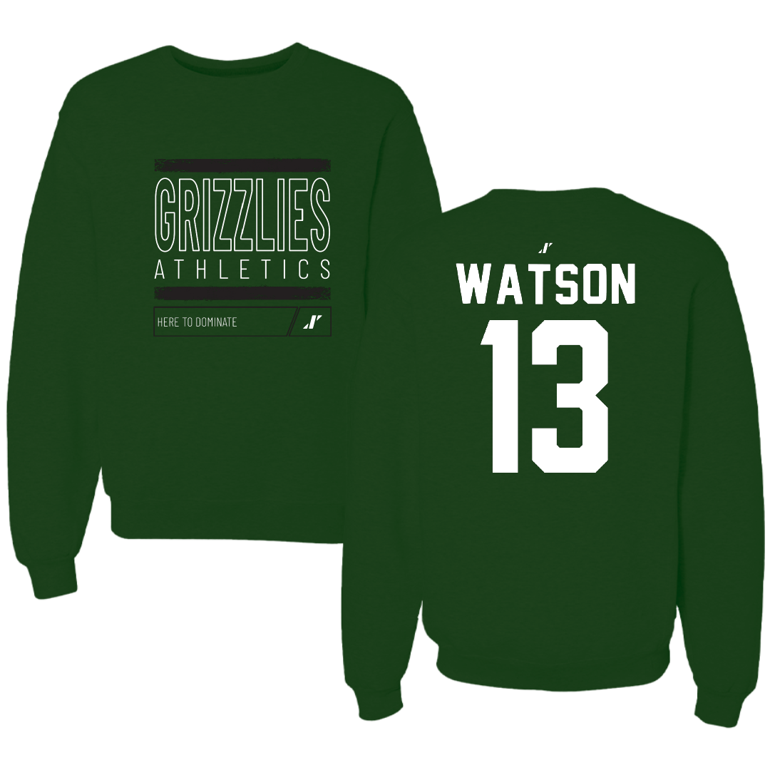 Adams State University Basketball Forest Green Dominate Crewneck - #13 Celina Watson