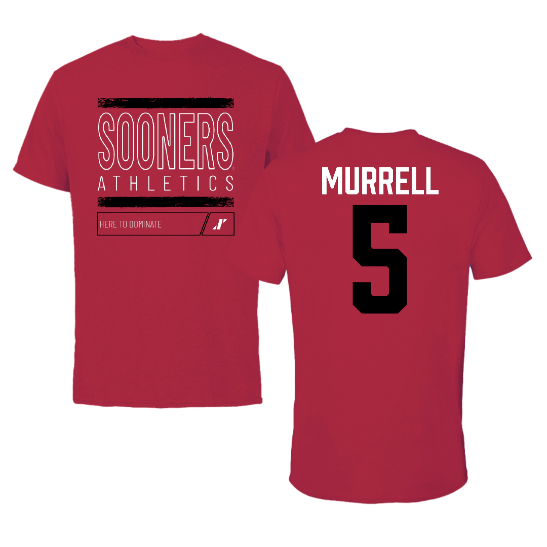 University of Oklahoma Soccer Crimson Dominate Tee - #5 Hadley Murrell