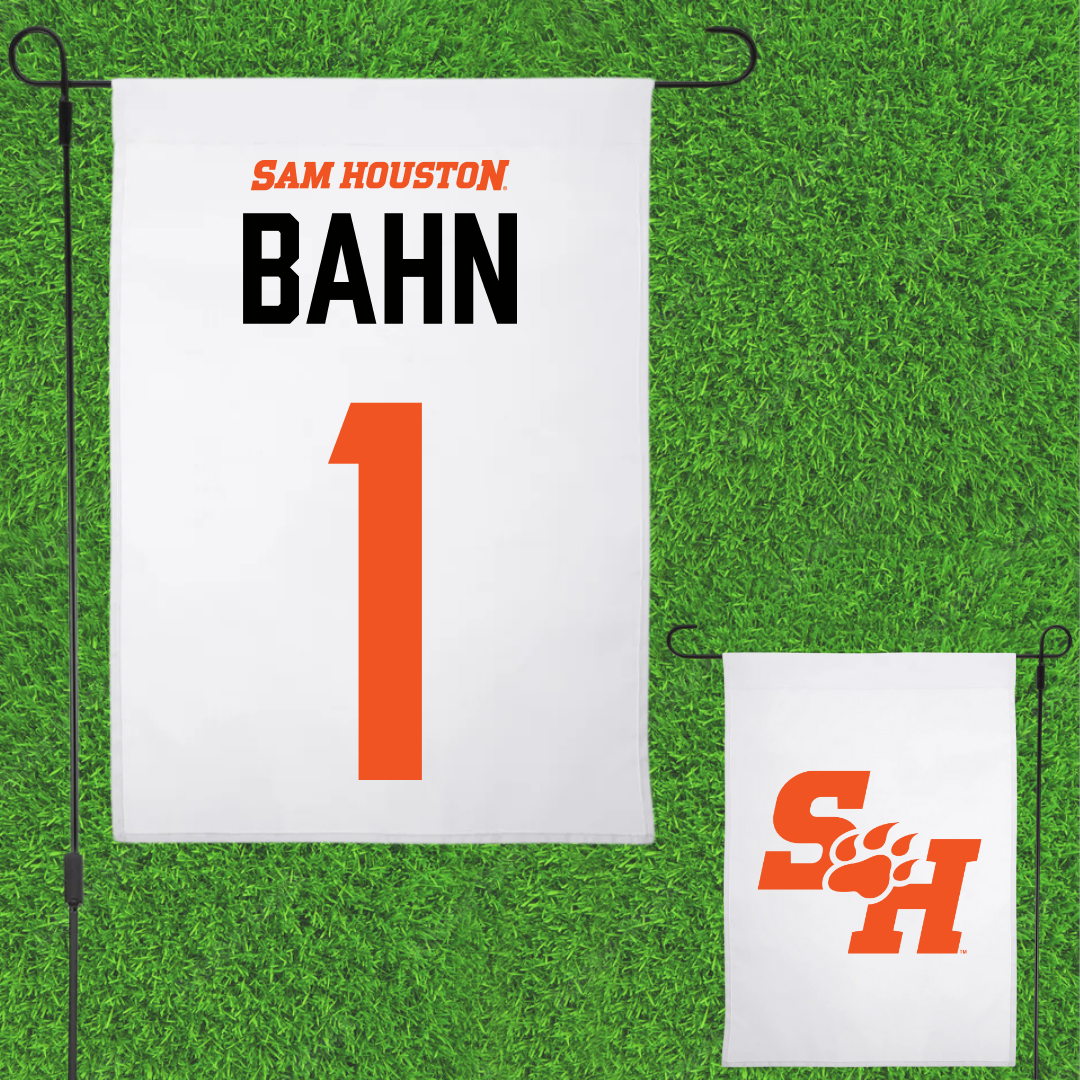 Sam Houston State University Soccer White Garden Flag - #1 Katie Bahn